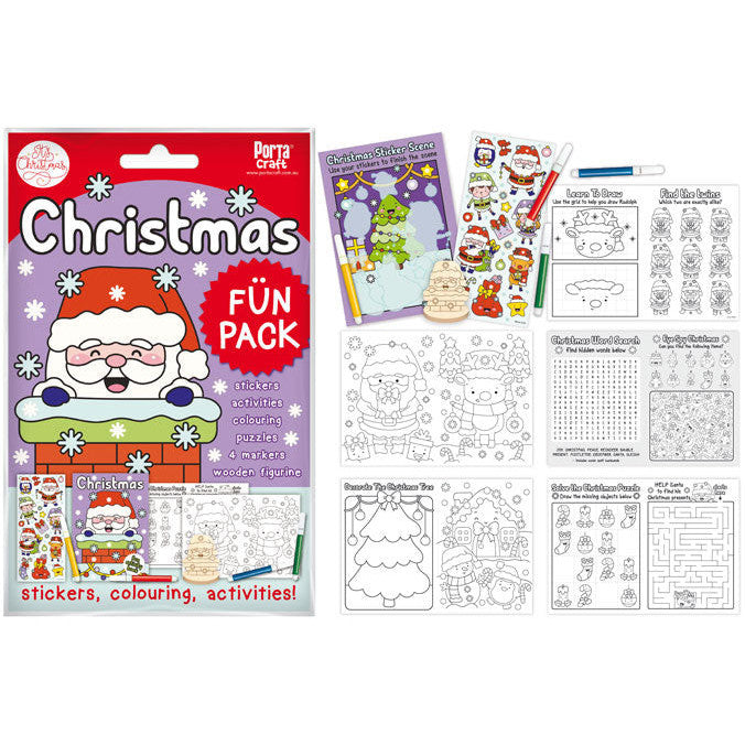 Christmas Activity Pack with Stickers & Markers