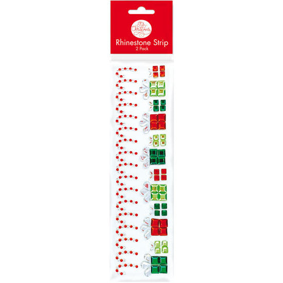 Candy Canes & Presents Rhinestone Strips 2pk
