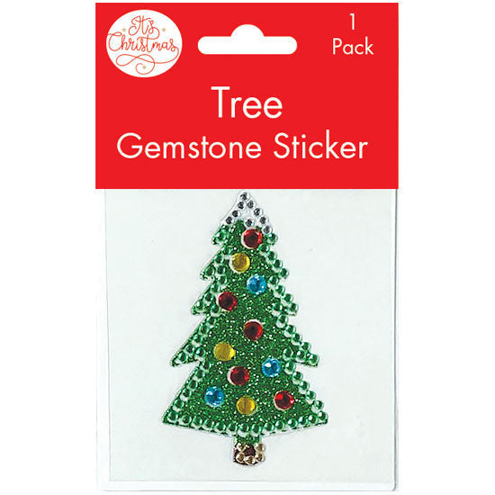 Christmas Tree Rhinestone Glitter Decal
