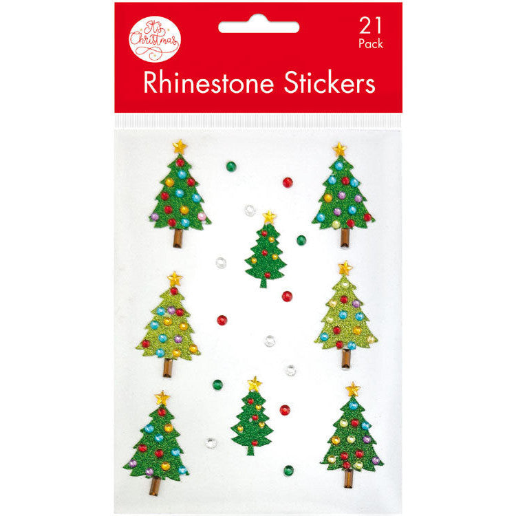 Christmas Tree Rhinestones & Gems 21pc