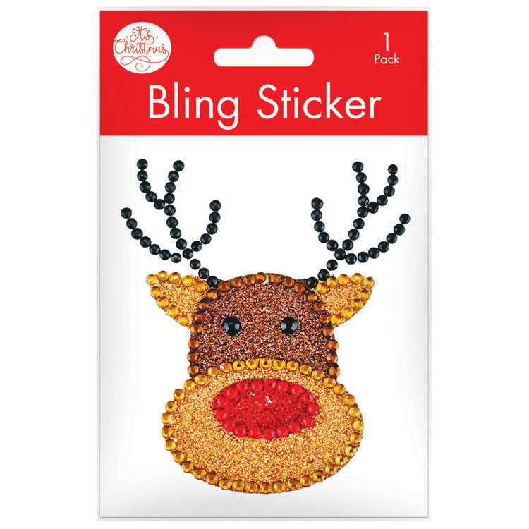 Reindeer Rhinestone Decal