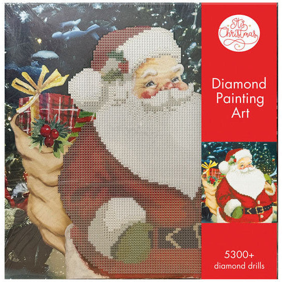 Traditional Santa Diamond Art Canvas 30 x 30cm