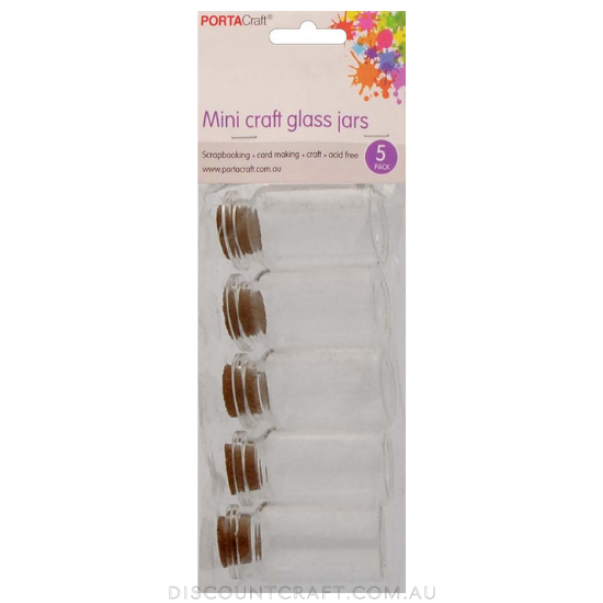 Mini Glass Jar with Cork Lid 5pc