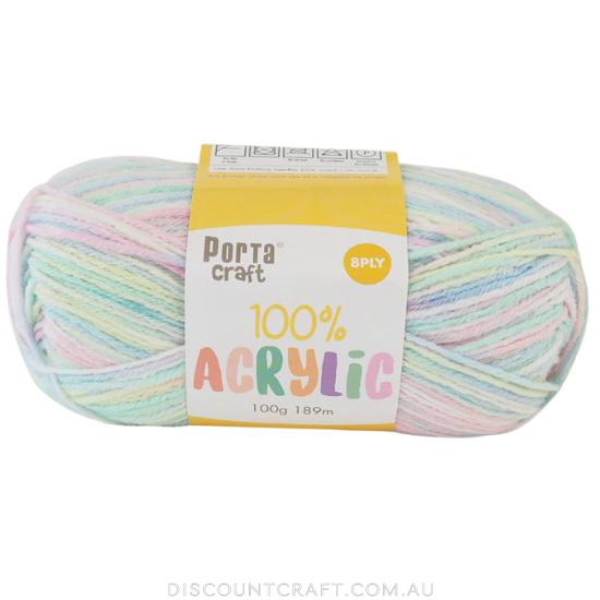 Acrylic Yarn 100g 189m 8ply - Variegated Flutterby