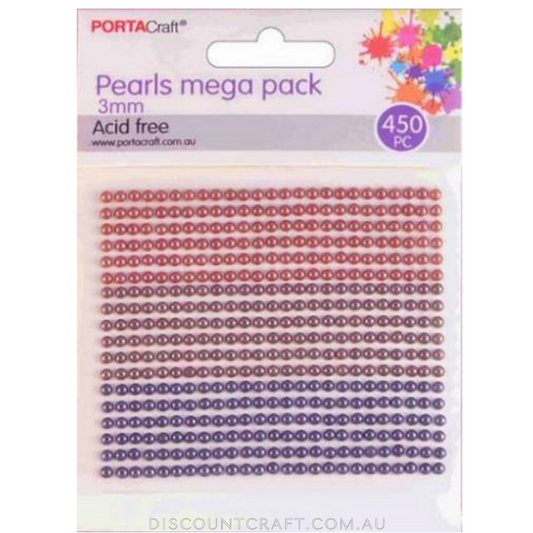 Pearl Jumbo Pack 3mm 450pc - Neutrals