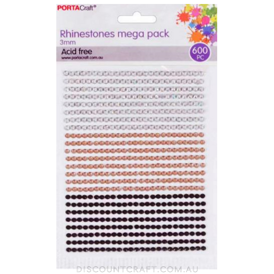 Rhinestone Sheet 3mm 600pc - Neutral Theme