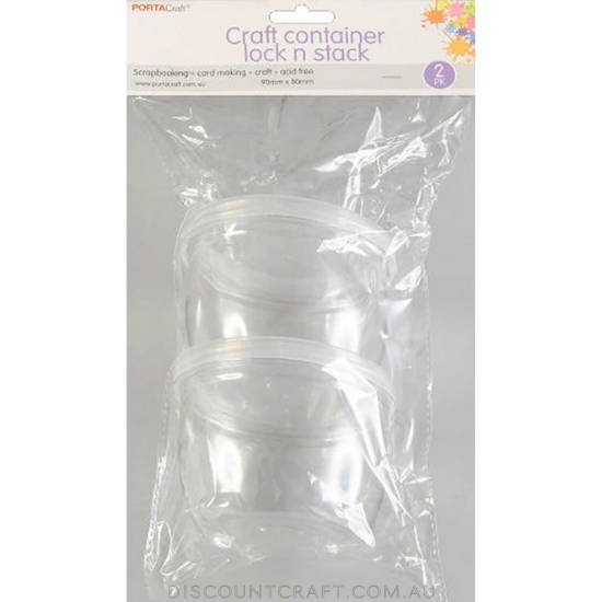 Lock n Stack Containers 90x80mm 2pk