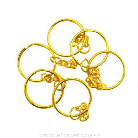 Key Chains 6pk Gold