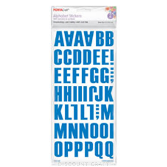 Block Alphabet Sticker 3.5cm 2 Sheets - Royal Blue