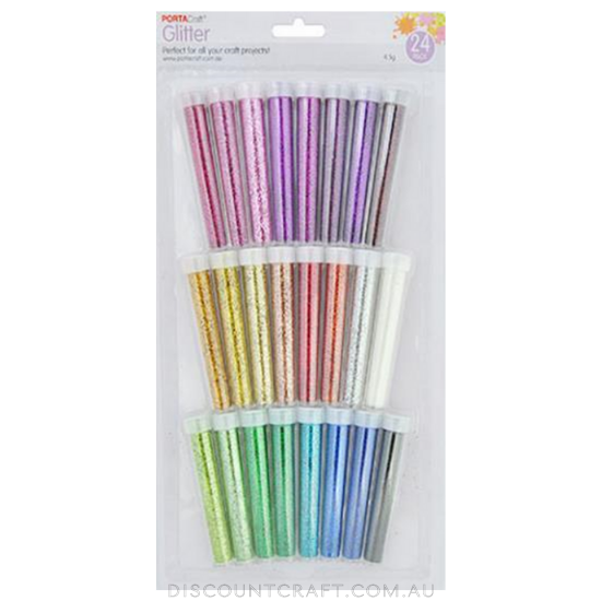 Glitter Tubes 4.5g 24pk - Metallic Colours