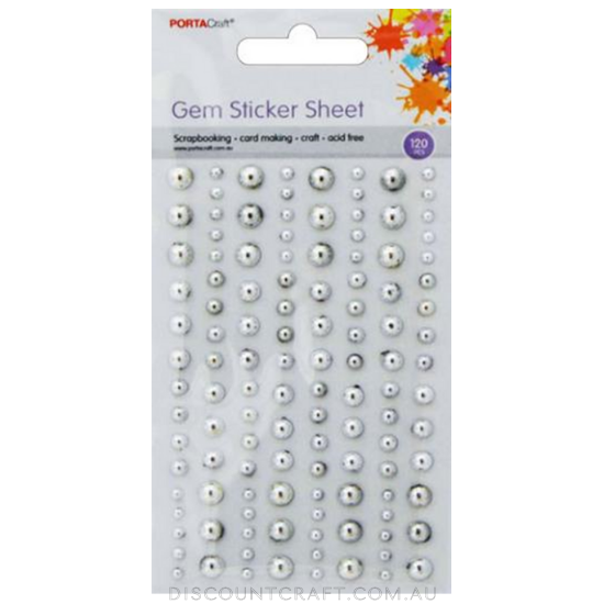 Acrylic Dots Multi Sizes 120pc - Silver