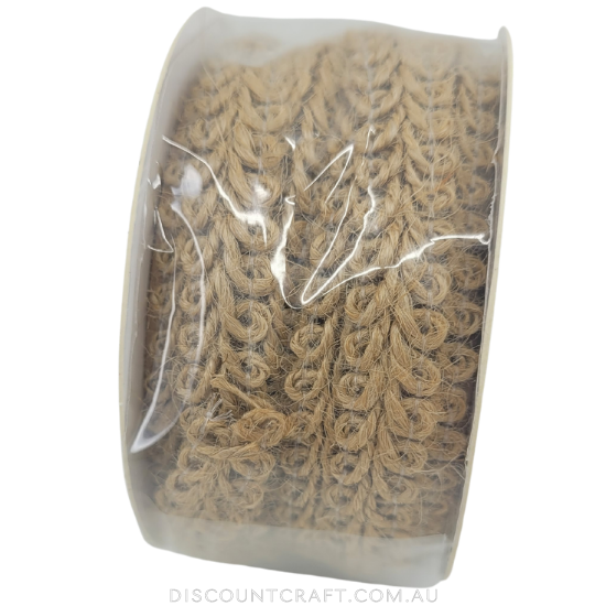 Burlap Trim Rolls 2m - Knitted Burlap Design