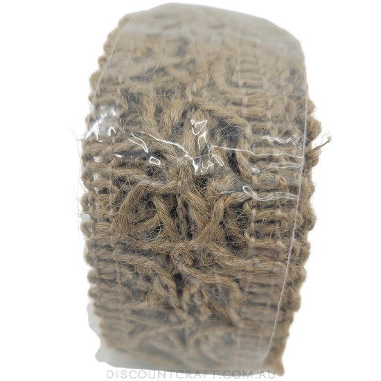 Burlap Trim Rolls 2m - Dark Pattern Burlap Design