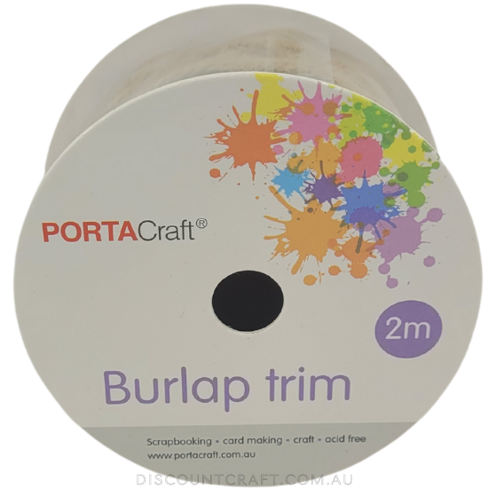 Burlap Trim Rolls 2m - Wavy Burlap Design