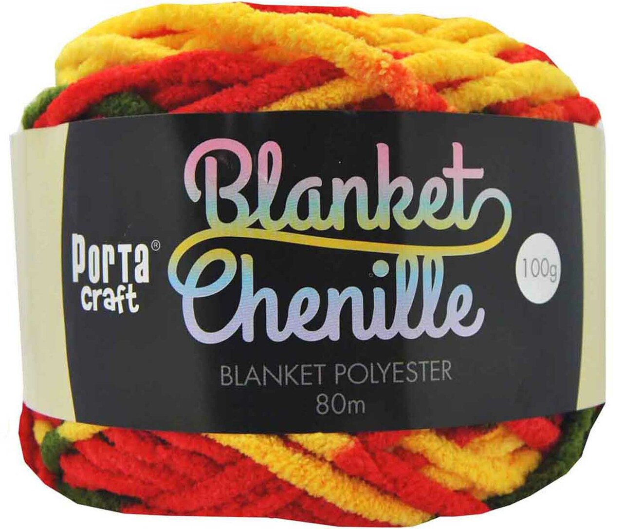 Chenille Blanket Yarn 100g 80m 12ply - Citrus