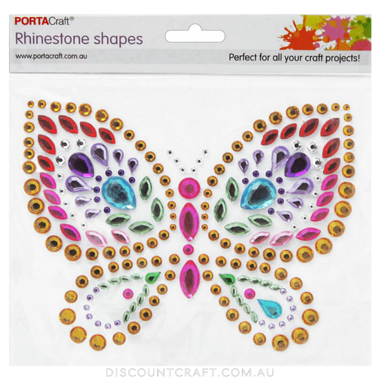 Rhinestone Decal Butterfly 150x120mm