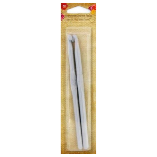 Aluminium Crochet Hooks Ceramic Coat Size 6&7 2pk