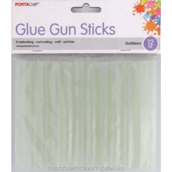 Glue Gun Sticks 11mm x 100mm 12pk - Clear