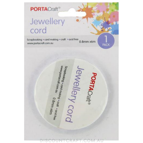 Bead & Jewellery Cord Elasticated 0.8mm 6m - Clear