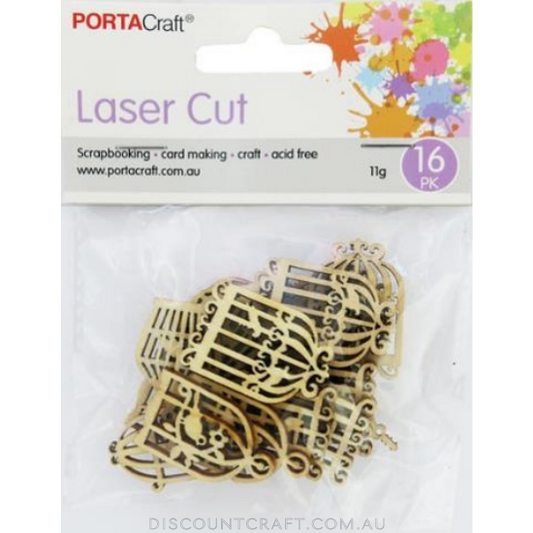 Laser Cut Shapes  35x20mm 16pk - Birdhouse