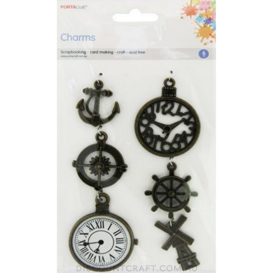 Charms Antique 6pc - Nautical