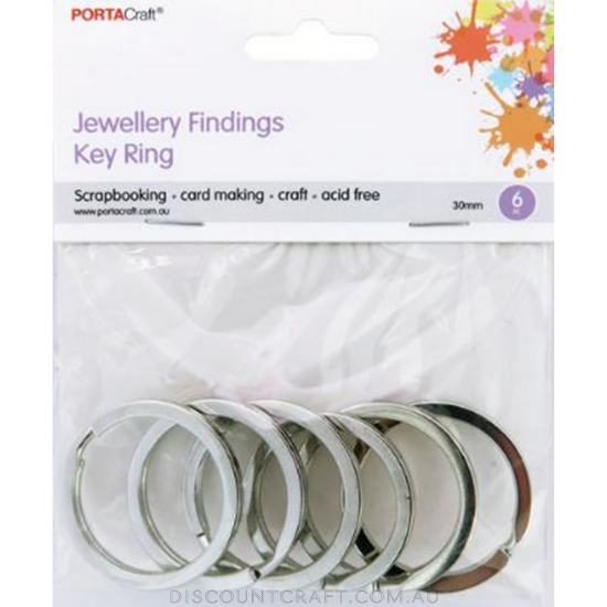 Split Rings 30mm 6pk Silver