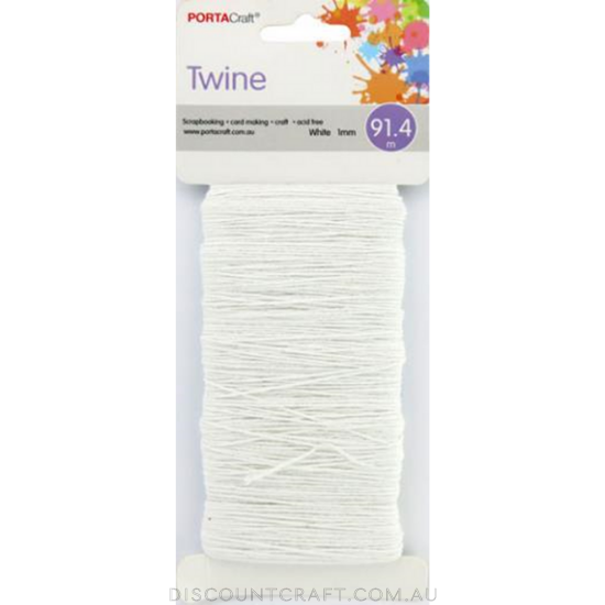 Twine 1mm 91.4m - White