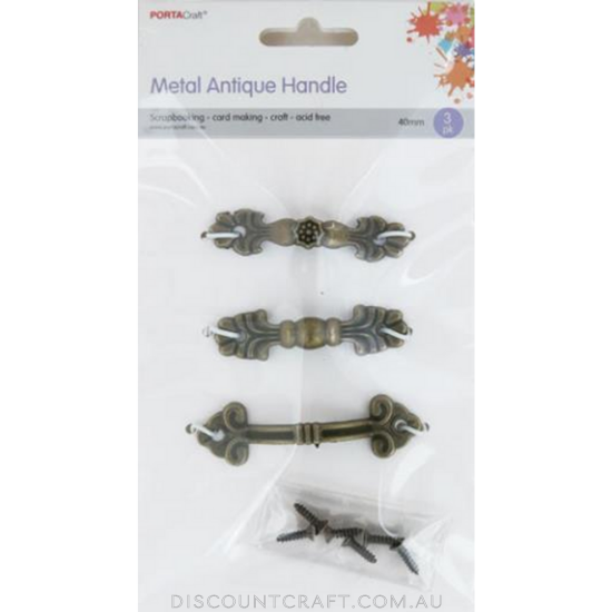 Charms Antique 3pc 40mm - Handles with Screws