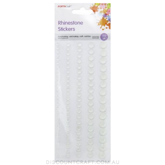 Rhinestone Borders 3-7mm 12cm 5 Strips - Glow in the Dark