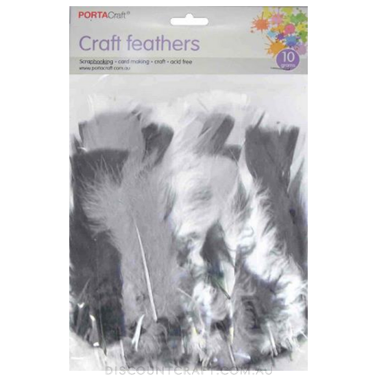 Turkey Feathers 10g - Zebra