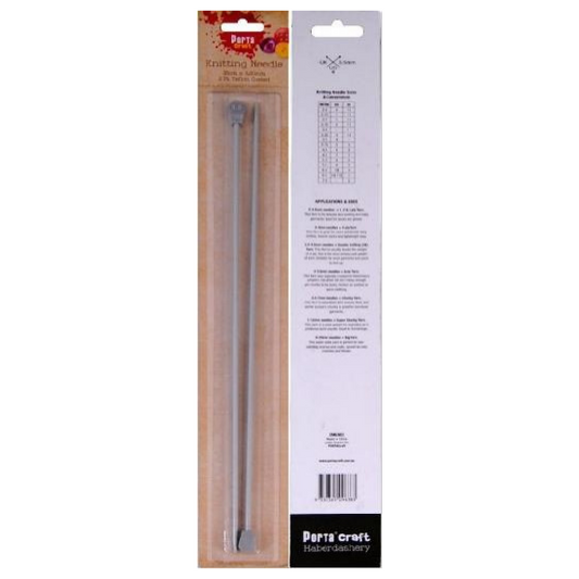 Knitting Needles 35cm x 3.50mm 2pk Ceramic Coat