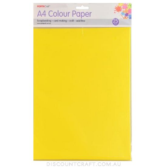 A4 Paper 80gsm 25pk - Primrose Yellow