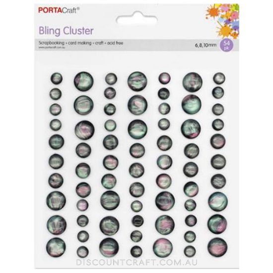Acrylic Dots 6,8,10mm 54pk - Galaxy