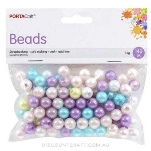 Pearl Beads 8mm 140pk - Pastels
