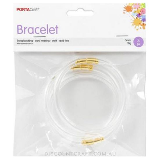 Hollow Clear Bracelets 60mm 3pk