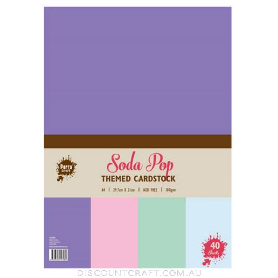 Colour Block Card A4 40pk - Soda Pop