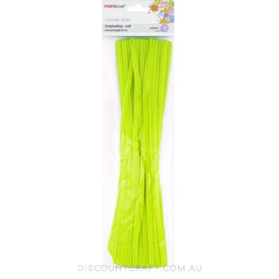 Chenille Stems 6mm 50pc - Yellow