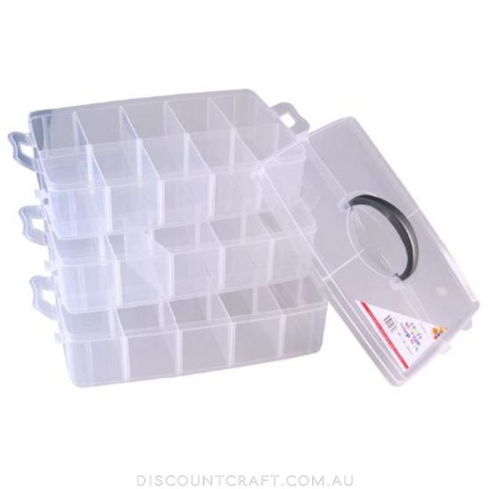 Craft Storage Box - 3 Tier - 258x168x185mm