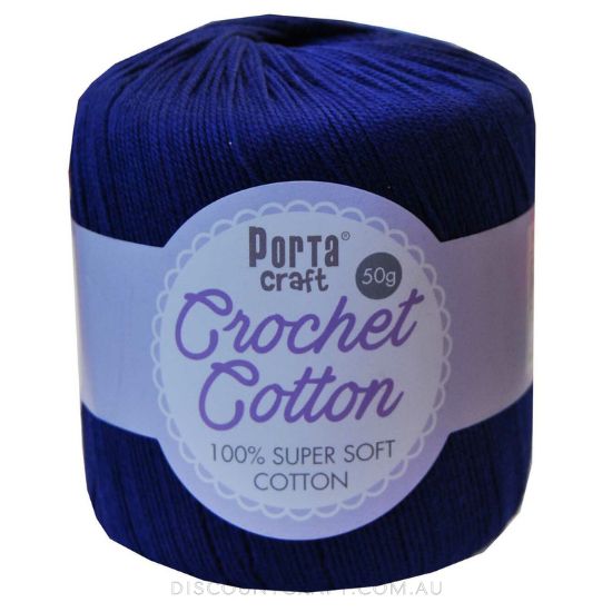 Crochet Cotton 50g 145m 3ply - Royal Blue