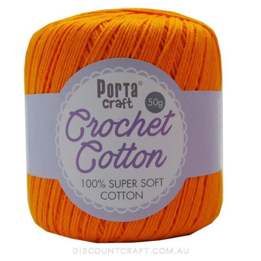 Crochet Cotton 50g 145m 3ply - Saffron
