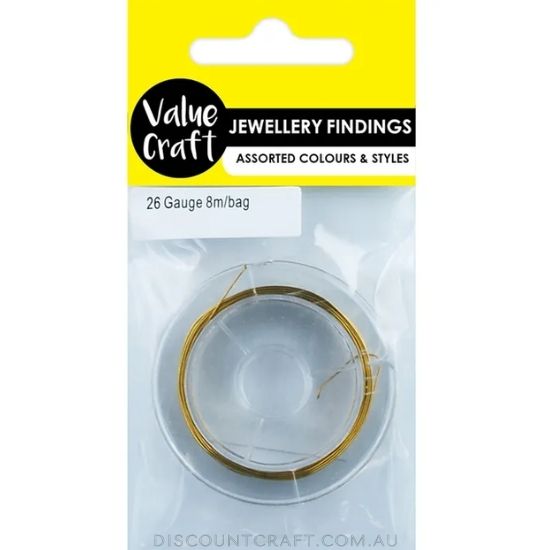 Designer Wire 26 Guage 8m - Gold