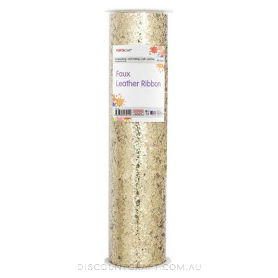 Faux Leather Vinyl Roll- Gold