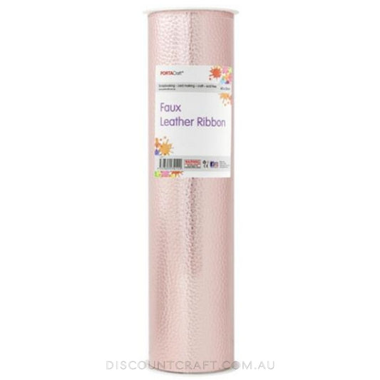 Faux Leather Vinyl Roll- Rose Gold