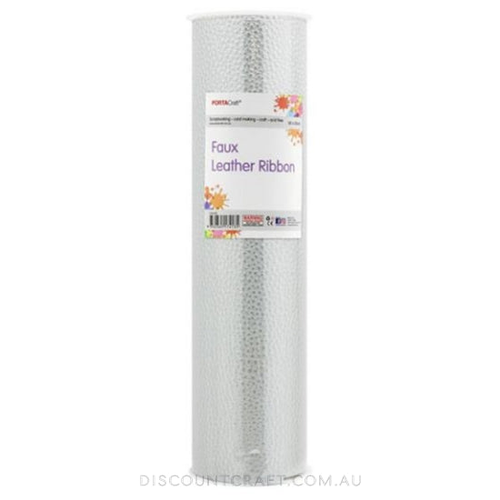 Faux Leather Vinyl Roll- Silver