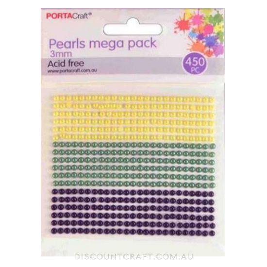 Pearl Jumbo Pack 3mm 450pc - Garden