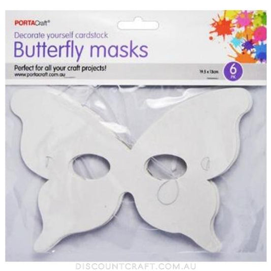 Butterfly Eye Masks 19x13cm 6pk