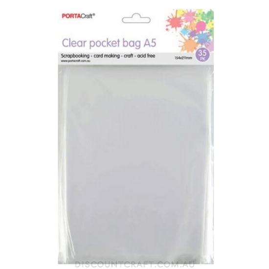 Clear Pocket Bag - A5 Size 35pk