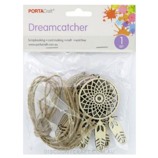 Dreamcatcher Wooden 4.5cm 6pk