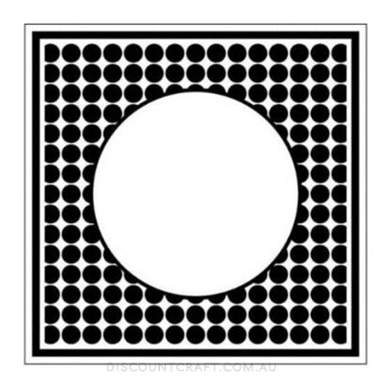 Embossing Folder Square - Dot Frame Oval