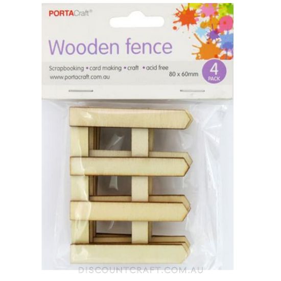 Wooden Fence 80x60mm 4pk
